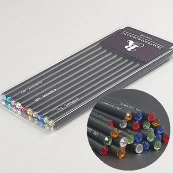 고급유리필기 수입연필세트 문구제품 10본