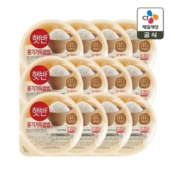 햇반 윤기가득 쌀밥 210g x12개