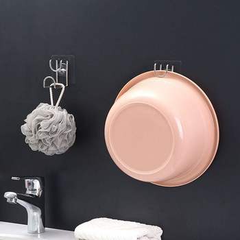 화장실대야걸이 욕실 화장실 무타공 안전한 세숫대야받침대 부착식