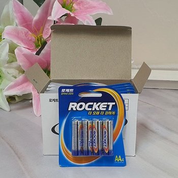 로케트 알카라인 AA 배터리 4개입 실속형 전지 (WFK8ZMH)