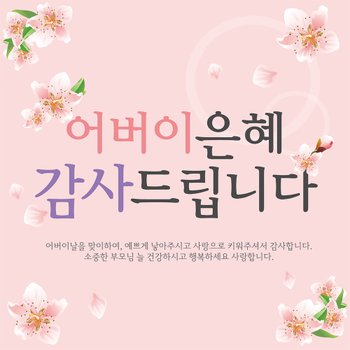 어버이날 현수막 V02 핑크 80x80 이벤트 파티 용품