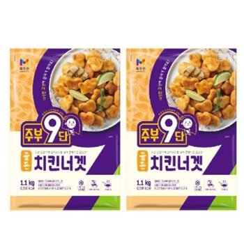 목우촌 주부9단 골든 치킨너겟 1.1kg X 2개 아이들간식 /J