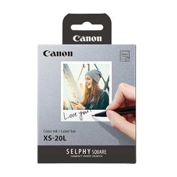 [해외] Canon 순정 잉크 + 용지 세트 셀피 스퀘어 QX10-20용 XS-20L