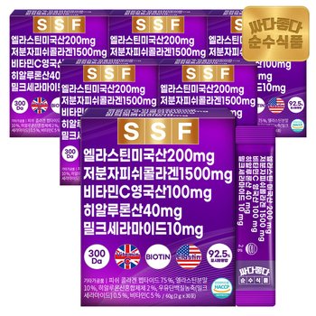 제휴_순수식품 엘라스틴 데스모신 저분자 피쉬 콜라겐 6박스(180포)