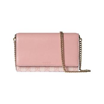 [해외] 구찌 GG 엠블럼 월렛 온 체인 라이트 핑크 826720-AAEQ7-6941