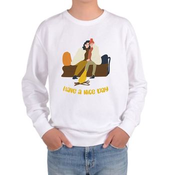 맨투맨 연인 모닥불 HAVE A NICE DAY 모닥불 피워