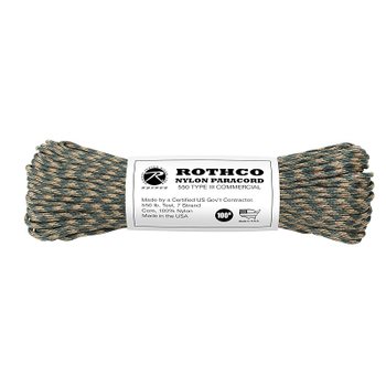 [해외] ROTHCO 로스코 나일론 파라코드 30m 100ft RED/WHT/BLUE CAMO 127