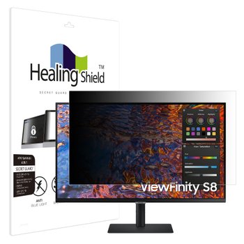 삼성 4K 뷰피니티 S8 LS32B800P 항균 보안필름 블루라이트차단 양면 정보보안기