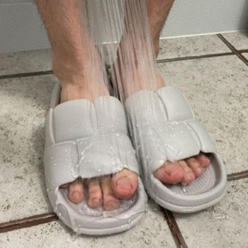 [오노마] ONM 편한실내화 남성용 뚱카롱 쿠션 슬리퍼 그레이 (37335412)