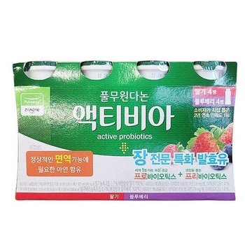 풀무원 다논 액티비아 (딸기블루베리드링크) 130ML X 8입 X 1개 a80258