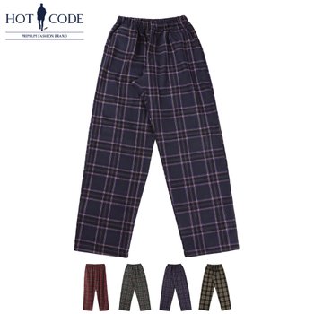 남자 스퀘어 체크 밴딩 바지 DS_118