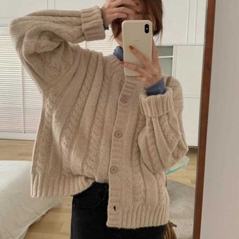 가디건 스웨터 베이직 여성 YFu 스타일 20대 올데이 30대 겨울