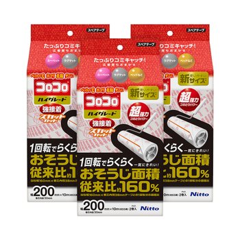 고로고로 테이프크리너 스캇컷 리필 200mm 6입 (2롤X3개) / 의류 전용