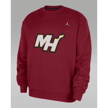 [해외] NBA 마이애미 히트 스테이트먼트 에센셜 남성 조던 플리스 크루넥 맨투맨 - HM7592-608