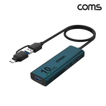 COMS KE85YZ48 타입C 겸용 USB허브 + 멀티 카드리더기 Gen2