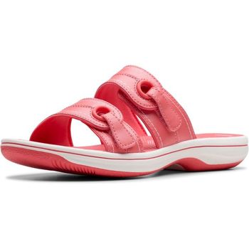 [해외] 클락스 여성 브리즈 메이 슬라이드 슬리퍼 브라이트 코랄