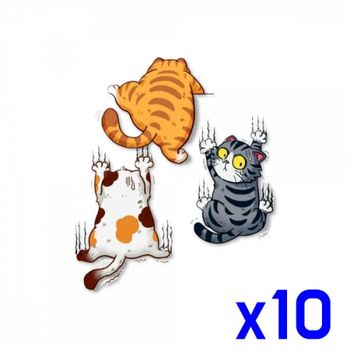 차량용 고양이 스티커 x10개 자동차 데칼 꾸미기