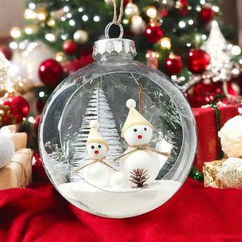 스노우 GQ04UM27 투명 장식볼(15cm) (눈사람친구) XA