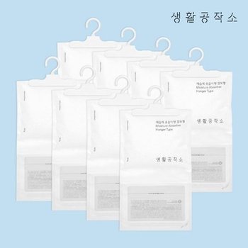 [생활공작소] 두배 용량! 옷걸이형 제습제 점보형 400g x 8입(습기제...