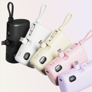 대용량 도킹형 보조배터리 10000mAh 고속충전 미니 C타입 휴대용 일체형