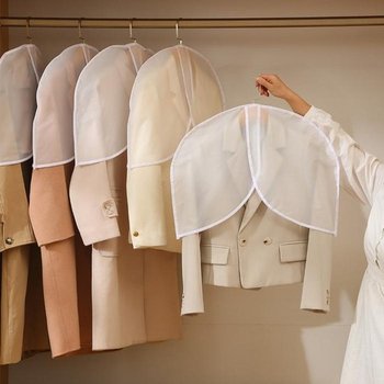 행거커버 옷커버 행거덮개 개방형 하단 PEVA 의류커버