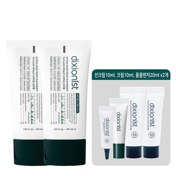 딕셔니스트 아미노산 나이아신 선크림 45ml 2개 + 선크림 10ml + 폼클렌저 20ml 2개 + 크림 10ml