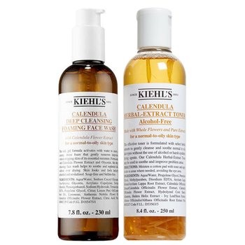 [해외] 키엘 칼렌듈라 세트 (훼이스워시 230ml+꽃잎 토너 250ml)