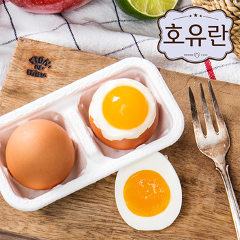 [에코호유(주)][오늘출발] [호유란]20개(2개입X10개), 짜지않고 촉촉한 반숙계란 반숙란