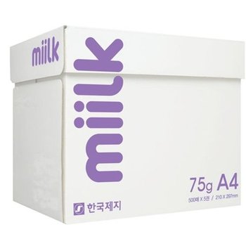 [VCJJ31LP]밀크 복사용지 A4 80g 500장 5권(1박스)