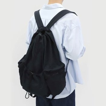 빌리버스 데일리 블랙 노트북수납 심플 학생 조임스트랩 백팩 BBU126 일상 직장인가방