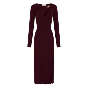 25 FW Nicholas 지네르바 컷아웃 미디 드레스 F25KD512RB TP447920764