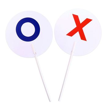 OX RI01DO91 양면 부채 (10개) 퀴즈 놀이 행사 이벤트 단체수업