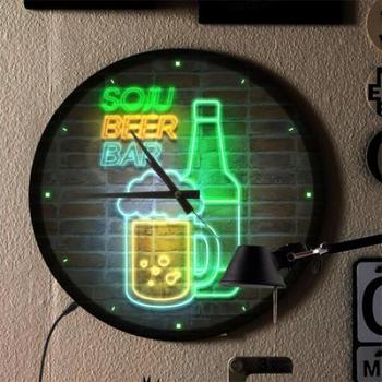 아트박스/꾸밈 nx146-LED시계액자35R_소주맥주바