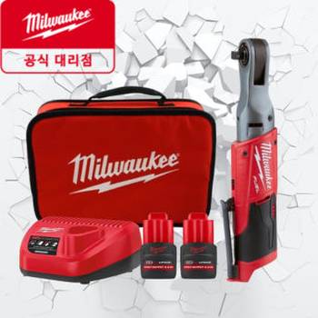 M12 FIR38-252B 12V FUEL 충전 임팩트 라쳇 3/8인치 2.5Ah 2팩세트 본체 전용 가방