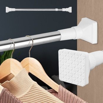 사각압축봉 120 강력 옷걸이봉 스텐봉 옷봉 쇠봉 옷장 압축봉 행거봉 커튼압축봉 커튼설치