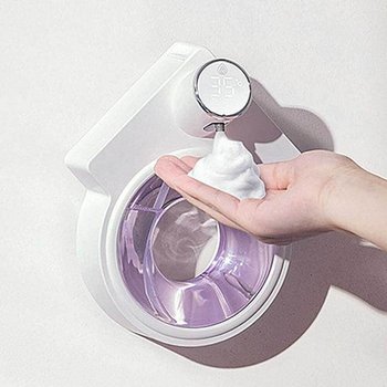 자동 디스펜서 퍼플 거품 손세정제 거품비누