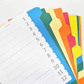 OD 959CIY29 A4 화일 바인더 색지 인덱스 12분류 1팩