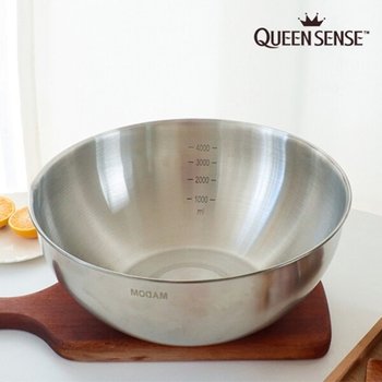 퀸센스 스텐 다용도 주방 믹싱볼 28cm 베이킹 세척 계량 야채 과일세척볼