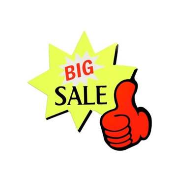 쇼카드 7개입 엄지손_BIG-SALE 진열카드 안내꽃이
