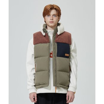 K4423LDV95KHK 브라우니 컬러블록 다운 베스트 KHAKI 4470003