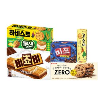 달달고소 과자 6종 세트 (비쵸비,미쯔,롯데샌드,고소미 등)..[35085181]
