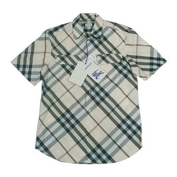 버버리 체크 코튼 반팔 셔츠 80873251 141514807