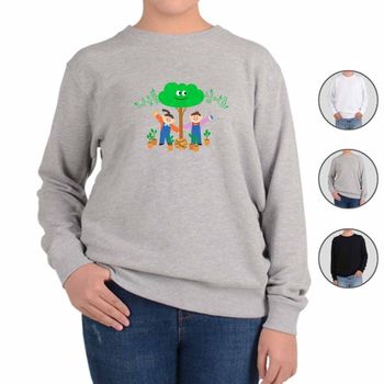 헤비맨투맨 전색상 지구사랑 환경보호 식목일 e 그림 프린트티셔츠