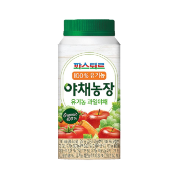 파스퇴르 유기농 야채농장 과일야채 주스 190ml x 6개