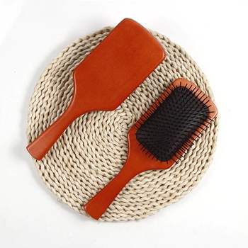 저자극 WL28TR12 쿠션 헤어 우드 패들 브러쉬 소형 DD-10719