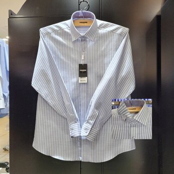 슬럽 스트라이프 일반셔츠RNSSGP 037 BU_BP