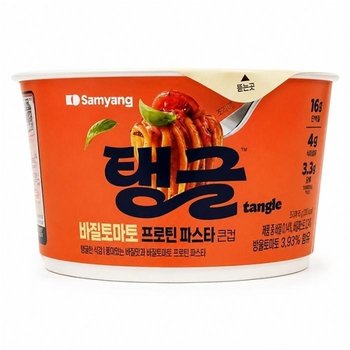 [웰빙창고] 삼양 탱글 프로틴 파스타 갈릭새우 4개 + 바질토마토 4개