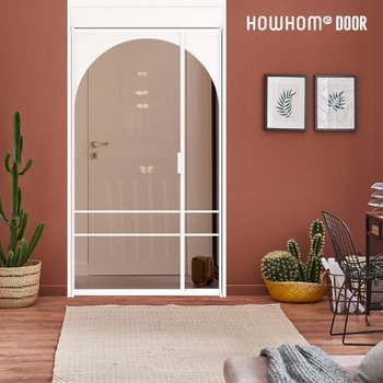 이디즈라움 노루하우홈 스윙도어 아치형 중문 시공(강화 유리6종 무료 업그레이드)