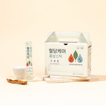 혈당케어 홍삼 스틱 (바나바잎 코로솔산 1.3mg+진세노사이드 7mg) 30포