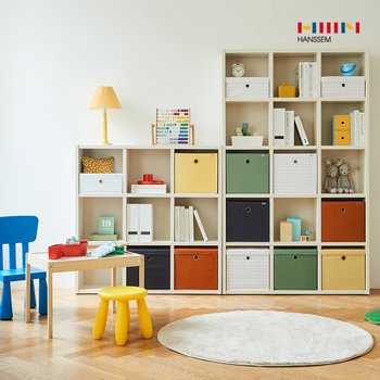 한샘 샘 폴리 수납바스켓(와이드, 대, 중) 정리 수납함 / 샘책장 호환